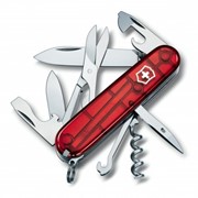 Climber Victorinox нож складной офицерский, 14 в 1, Красный (прозрачный), (1.3703.T) фото