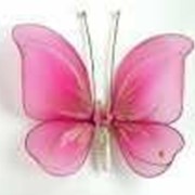 Бабочка средняя розовая 19*13 см фото