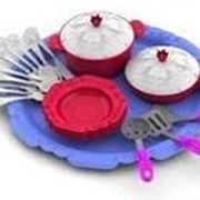 Нордпласт Набор посуды Кухонный сервиз Волшебная Хозяюшка (23 предмета на подносе) Н-616