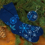 Носки в шаре Снежинка мужские, синий фото