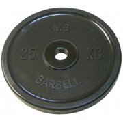 Диск обрезиненный черный Евро-классик Barbell 25кг