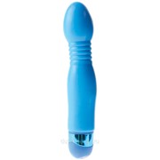 Голубой гибкий вибромассажер Powder Puff Massager - 17,1 см. фотография