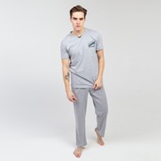 Костюм мужской (футболка, брюки) 'Эрик', цвет серый, размер 46 фото
