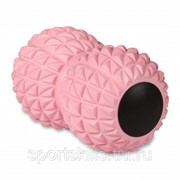 Мячик массажный двойной для йоги INDIGO IN269 18*10 см Розовый фото