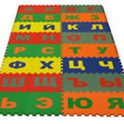 Детский коврик пазл русский и английский алфавит фото