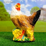 Садовая фигура “Курица с цыплятами“ 40см фотография
