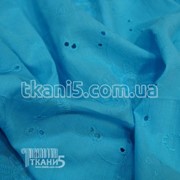 Ткань Батист вышивка ( голубой ) 1292 фотография