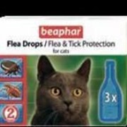 Капли Beaphar Биофар Flea Drops for Cats от блох и клещей для кошек, 3 пипетки