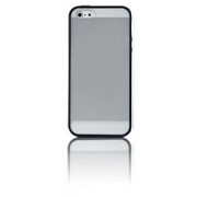 Силиконовый бампер с прозрачной крышкой iPhone 5/5S, чёрный