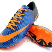 Футбольные бутсы Nike Mercurial FG Blue/Orange/Black фото