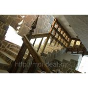 Деревянные перила для лестниц фото