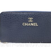 Кошелек женский на молнии Chanel синий фотография