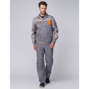 Костюм Союз-Профессионал-2 (тк.Балтекс,240) п/к, серый/св.серый/оранжевый (44-46; 182-188) фото