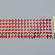 Камешки-цветочки красные прозрачные на липучке 12 мм DZ504 570645 фото