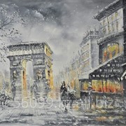 Картина “Парижские улочки. Триумфальная арка“ 61х91 фото