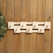 Вешалка деревянная, комбинированная, 7 креплений фото