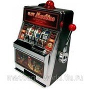 Игровой автомат-копилка LM-12 Однорукий бандит (пластик, металл, р-р 11,5*19,5*9см) фото