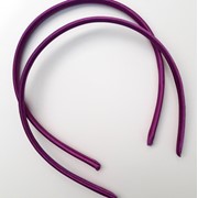 Обруч для волос, пластиковый обшитый тканью, 9 мм, Цвет: Фиолетовый фото