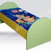 Ліжко дитяче з заоваленими спинками 1400х600 фото