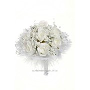 Букет для невесты №10, белый (латекс, 7 роз) фото