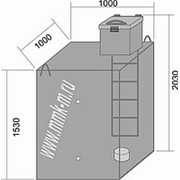 Кессон металлический прямоугольный 4,0х1000х1000х2030 мм.