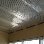 Монтаж пленочной системы отопления ЗЕБРА на потолке фото