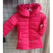 Детские куртки для девочек 116-140 коралловая, код товара 208350631 фотография