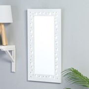 Зеркало настенное, прямоугольное, белое 33,3х63,3х1,6 см фото