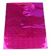 Пакет подарочный голография Miland "Розовые точки" 26,4х32,7х13,6 см., 12шт. в уп., ПП-8376