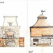 Дизайн каминов и барбекю, беседок и павильонов фото