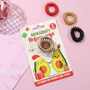 Резинки-пружинки для волос 'Авокадного Нового года' фото