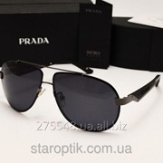 Мужские солнцезащитные очки Prada SPR 29 N цвет черный с серым