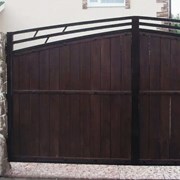 Деревянные ворота для дома "Модерн"