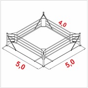 Ринг боксерский напольный, 5×5 м фотография