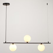 Светильник 'Пузырь матовый' 3хG9 20Вт черный 80x12x25 см фото