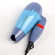 Фен для волос LuazON LF-23, 2 скорости, складная ручка, голубой фото