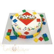 Детский торт конструктор Лего №298 фото