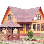 Дома из окоренно-шлифованных бревен и профилированного бруса фото