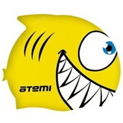 Шапочка для плавания Atemi FC201 силикон, рыбка желтый фотография