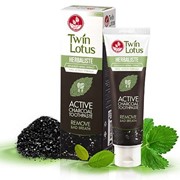 ЗУБНАЯ ПАСТА УГОЛЬНАЯ TWIN LOTUS “ACTIVE CHARCOAL“, 100 ГР фотография