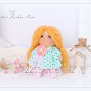 Текстильная куколка малышка. Ручная работа фото