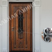 Стальная входная дверь Лацио Дуб золотистый, рис ХФ-31 патина+лак