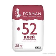 Клей для керамогранита ФОРМАН 52 / FORMAN №52 для внутренних и наружных работ 25 кг