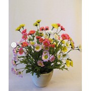 Букеты искусственных цветов Ромашка в горшке фото