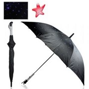 Черный зонт со светодиодной подсветкой