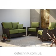 Набор садовой мебели, George Home Sumatra 3 Piece Conversation Sofa Set in Olive Green