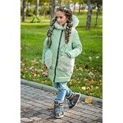 Куртка для девочек с меховыми карманами (5 цветов) - Мятный KL/-315