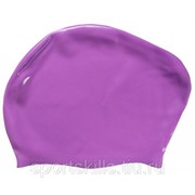 Шапочка для плавания силиконовая Dobest для длинных волос KW30 (фиолетовый) фото