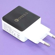 Блок питания (сетевой адаптер) Lz-319 5V/3A 9V/2A 12V/1.5A 18W USB Quick Charge 3.0 Черно-белый