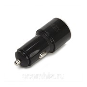 АЗУ «LP» с двумя USB выходами 2,1А + USB кабель Lightning 8-pin «Barrel Series» (черное/европакет)
